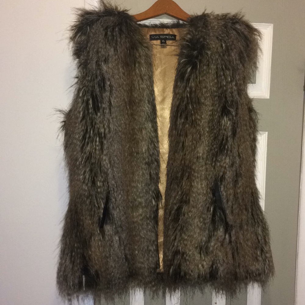 Via Spiga Faux Fur Vest